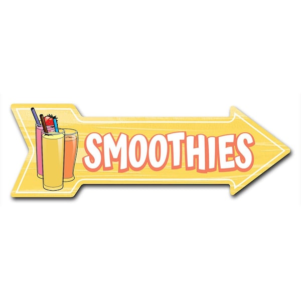 Smoothies Arrow Decal Funny Home Decor 36in Wide